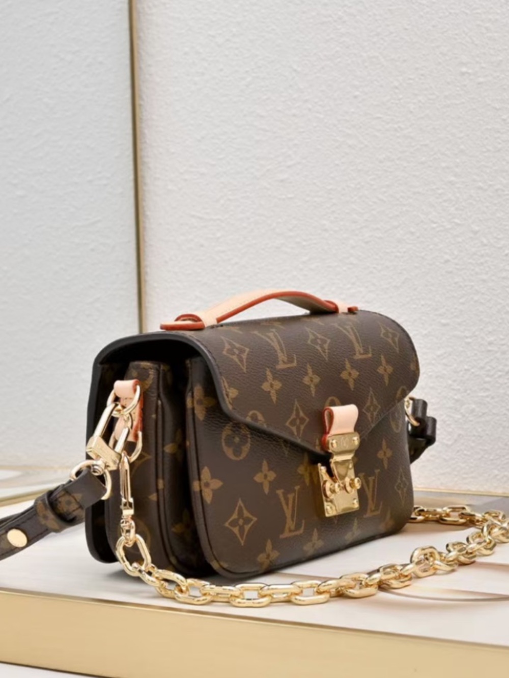 Louis Vuitton Monogram Crossbody in Brown with Gold Hardware